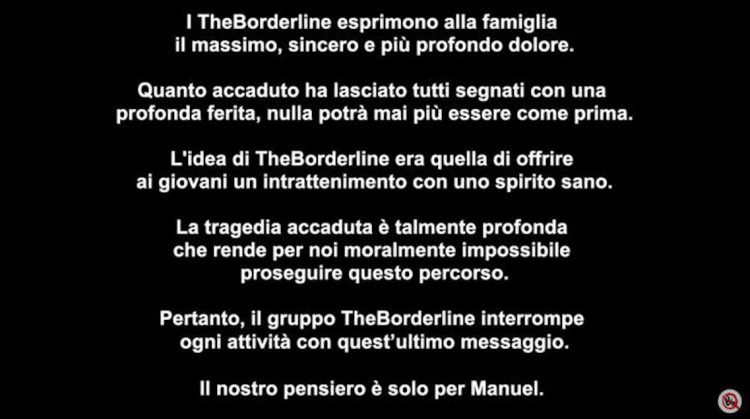 Incidente Roma, chiude TheBorderline: dolore per Manuel morto a 5 anni