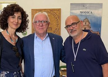 Stefano Polacchi caporedattore Gambero Rosso in visita al museo del cioccolato di Modica