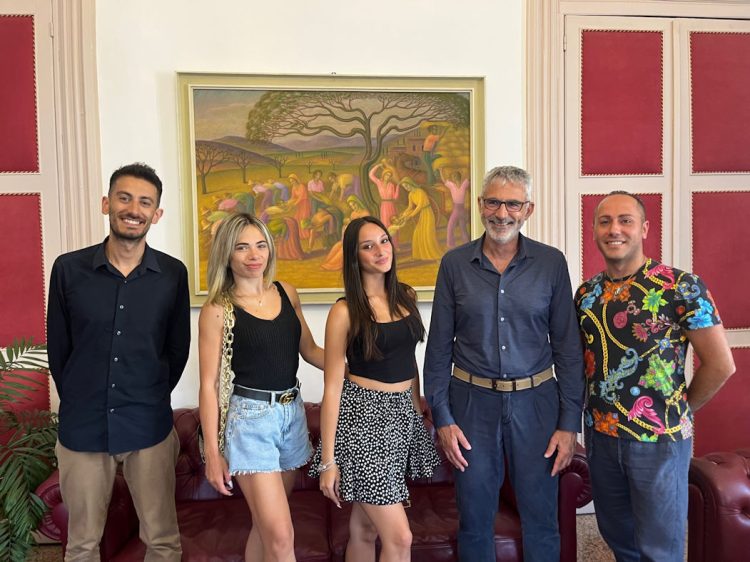 Ragusa, la campionessa italiana di danza sportiva Sveva Martorina a Palazzo dell'Aquila