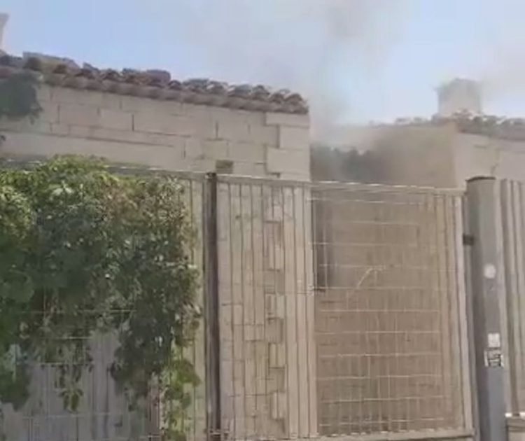 Incendio al depuratore di Sampieri