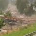 Maltempo in Alto Adige, fiume in piena travolge ponte