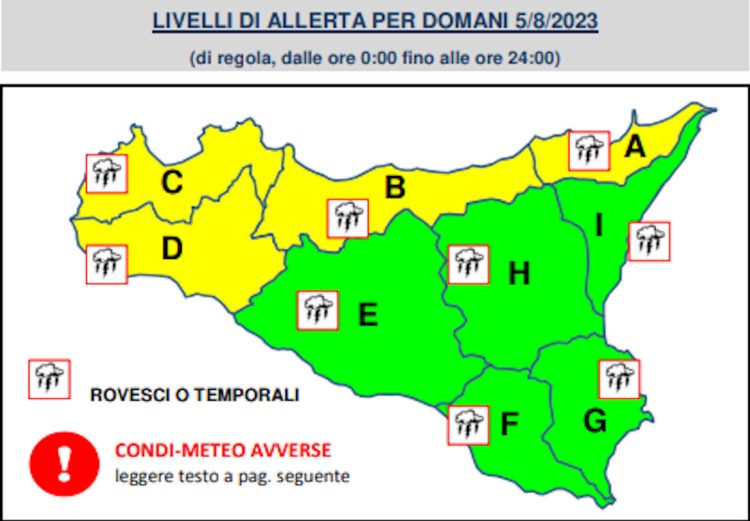 Meteo, maltempo in arrivo in Sicilia: attesi piogge e temporali