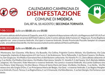 Disinfestazione Modica: le date e le zone della seconda tornata