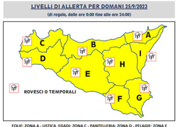 Meteo Sicilia, arriva il maltempo: allerta gialla