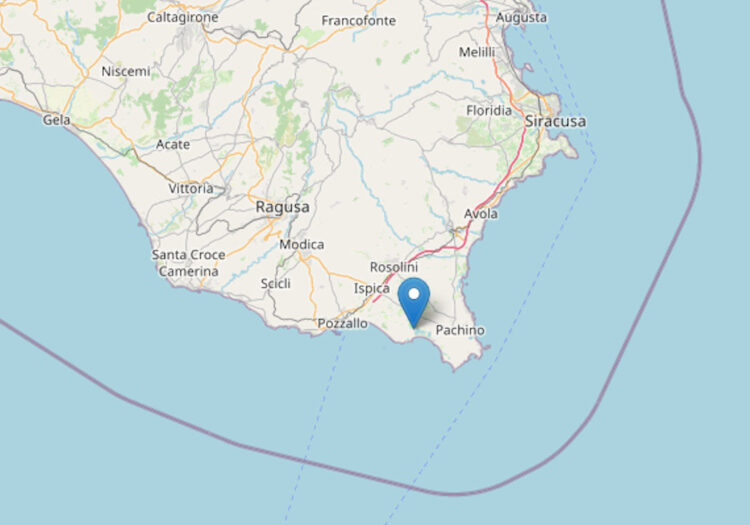 Terremoto oggi a Pachino nel Siracusano