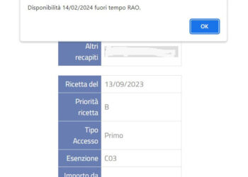 Sanità Ragusa, visita chirurgica richiesta il 13 settembre 2023 disponibile il 14 febbraio 2024