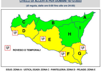 Maltempo per domani in Sicilia: allerta meteo