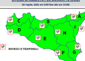 Maltempo in Sicilia, arriva freddo e pioggia