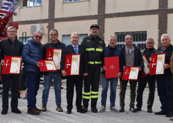 Ragusa, i vigili del fuoco festeggiano Santa Barbara