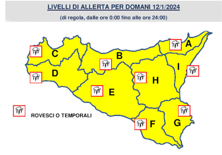 Maltempo, nuova allerta meteo gialla in Sicilia