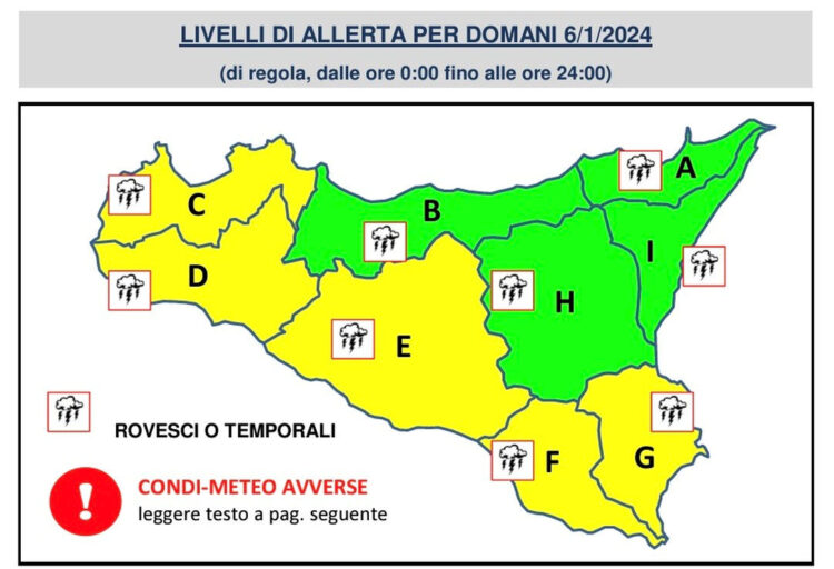Meteo, maltempo a Ragusa: allerta gialla