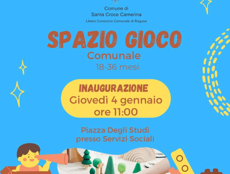 Santa Croce Camerina, domani si inaugura il nuovo spazio gioco