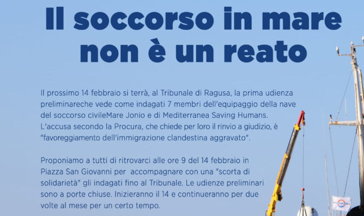 Sinistra Italiana Ragusa a fianco di Mediterranea Saving Humans