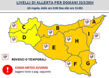 Maltempo Sicilia: temporali, grandinate e forti raffiche di vento