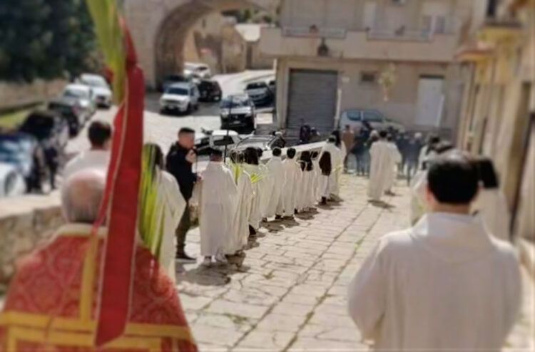 La benedizione dei ramoscelli d'ulivo a Comiso