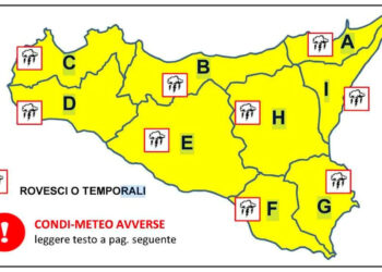 Meteo, torna il maltempo in Sicilia: è allerta gialla