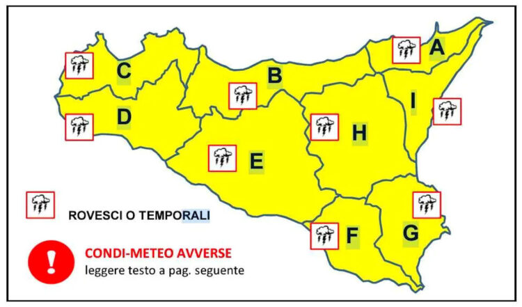 Meteo, torna il maltempo in Sicilia: è allerta gialla