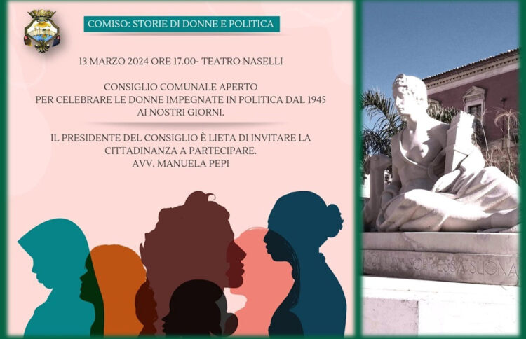 Comiso: Consiglio comunale dedicato alle donne in politica dal 1945 ai nostri giorni