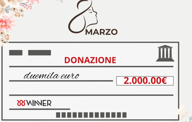 Il Centro Winner di Catania celebra la Festa della donna: dona 2 mila euro