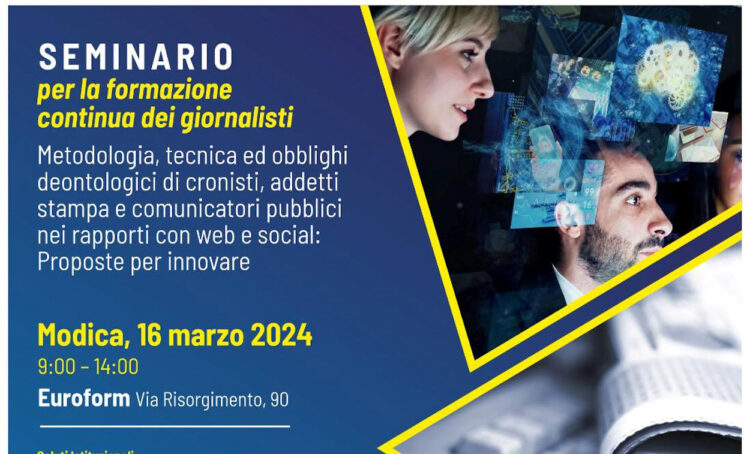 Modica, seminario formativo per giornalisti