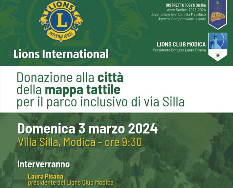 Modica: una mappa tattile per Villa Silla