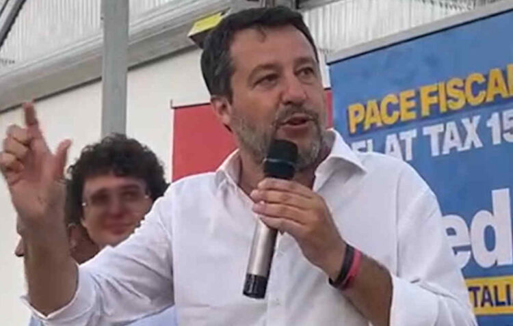 Matteo Salvini a Catania per inizio lavori metropolitana Misterbianco-Paternò