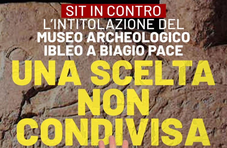 Ragusa, sit in contro intitolazione Museo a Biagio Pace