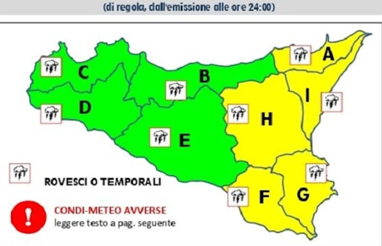 Maltempo in Sicilia, allerta gialla a Ragusa: temporali e freddo