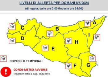 Maltempo in Sicilia, allerta meteo gialla: temporali col Ciclone Normanno