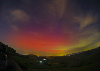 Aurora boreale sull'asse Ragusa- Chiaramonte Gulfi per la prima volta