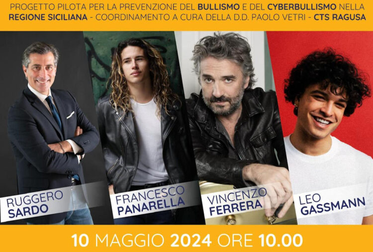 Ragusa, evento contro bullismo e cyberbullismo: ci sarà anche Leo Gassmann