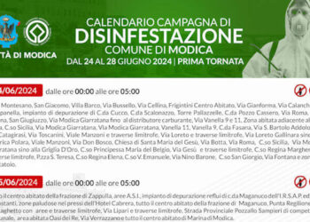 Disinfestazione a Modica: il calendario completo