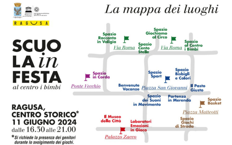 Scuola in festa a Ragusa: la mappa dei luoghi