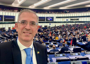 Primo giorno da europarlamentare per Marco Falcone oggi a Strasburgo