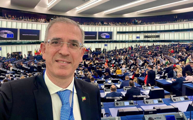 Primo giorno da europarlamentare per Marco Falcone oggi a Strasburgo