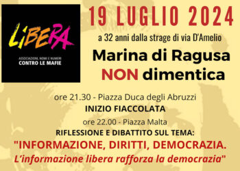 Marina di Ragusa fiaccole accese per Borsellino