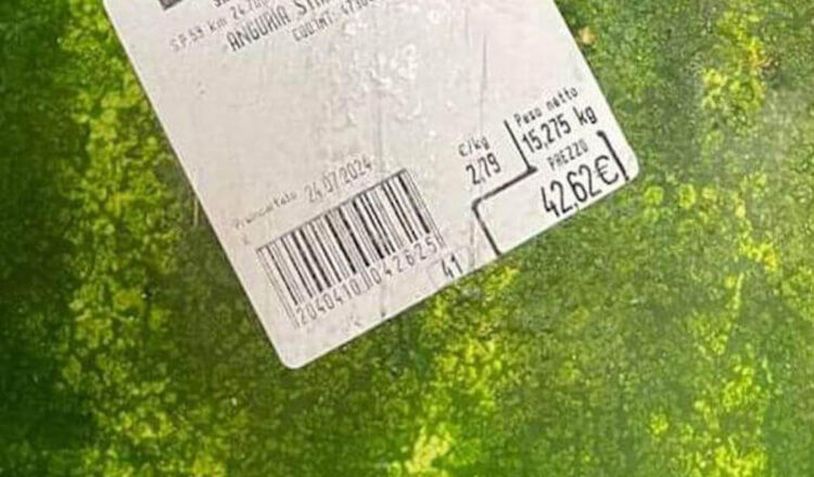 Anguria a 42 euro a Porto Cervo: la foto è virale sui social e scoppia la polemica