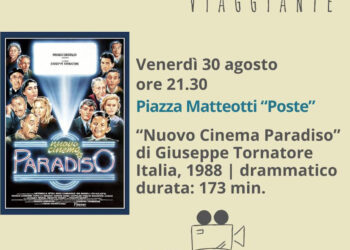 Nuovo Cinema Paradiso venerdì in piazza Poste a Ragusa
