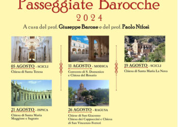 Passeggiate Barocche: si comincia il 5 agosto da Scicli