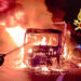 camion in fiamme
