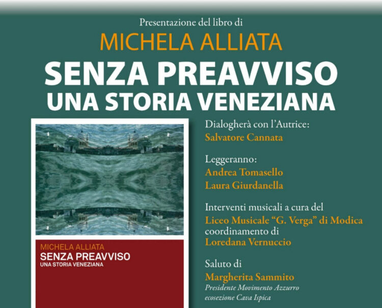 Senza preavviso, una storia veneziana di Michela Alliata a Modica