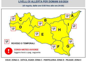 Maltempo in Sicilia: allerta gialla per temporali