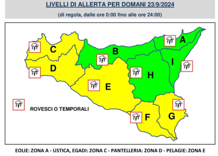 Maltempo in Sicilia, un lunedì con allerta meteo: temporali anche Ragusa
