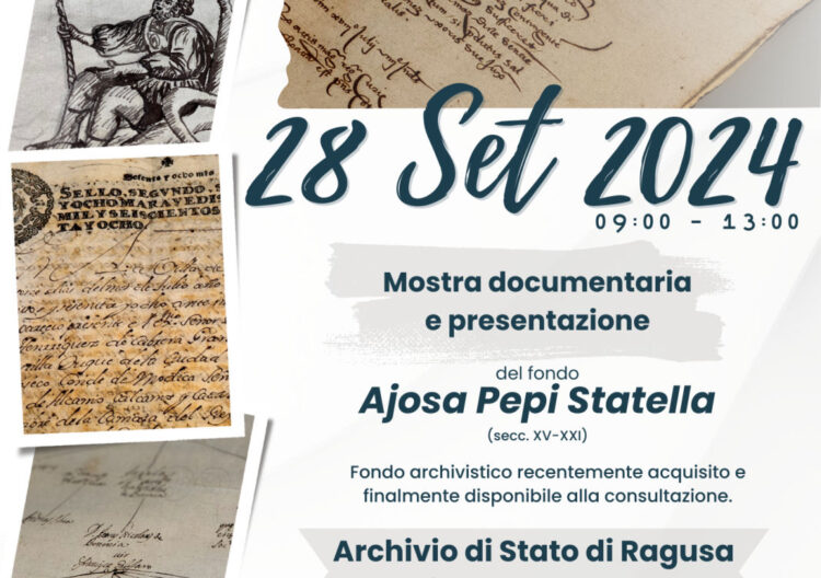 Archivio di Stato Ragusa: il fondo Ajosa Pepi Statella per le Giornate Europee