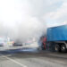 Camion a fuoco a Ragusa