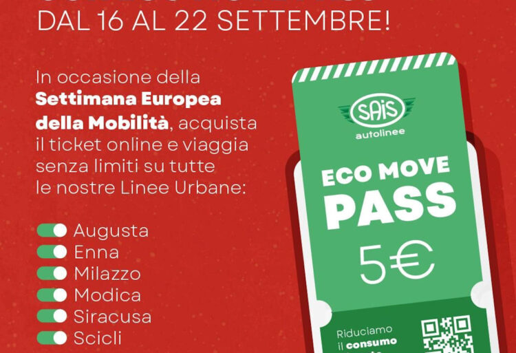Settimana Europea della Mobilità a Modica: 5 euro per viaggiare senza limiti