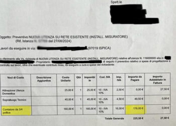 Ispica, il consigliere Monaca: per l'installazione di un contatore richiesto il pagamento di 176 euro
