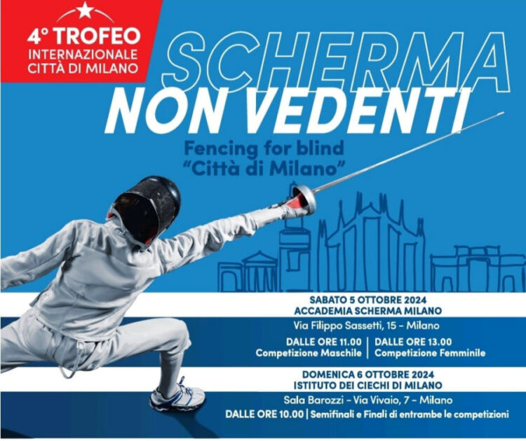 Milano trofeo internazionale scherma non vedenti: Carnazza per la Scherma Modica