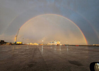L'arcobaleno a Pozzallo