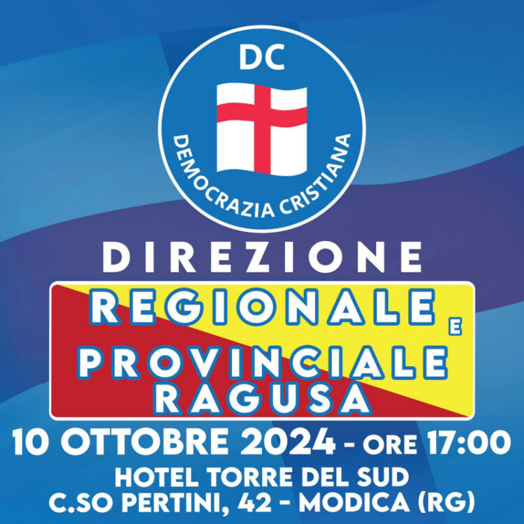 Direzione regionale e provinciale della DC a Modica: ci sarà Totò Cuffaro
